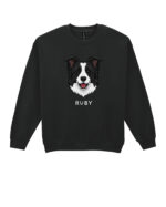 TL SWE SIM 1542 (10) Bluza bez kaptura <br>Border Collie Personalizowana Pupil Pies