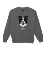 TL SWE SIM 1542 (13) Bluza bez kaptura <br>Border Collie Personalizowana Pupil Pies