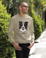 TL SWE SIM 1542 (9) Bluza bez kaptura <br>Border Collie Personalizowana Pupil Pies