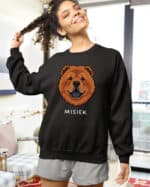 TL SWE SIM 1543 (11) Bluza bez kaptura <br>Chow Chow Personalizowana Pupil Pies