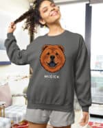 TL SWE SIM 1543 (14) Bluza bez kaptura <br>Chow Chow Personalizowana Pupil Pies