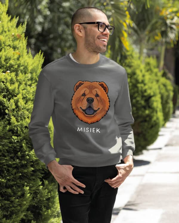 TL SWE SIM 1543 (15) Bluza bez kaptura <br>Chow Chow Personalizowana Pupil Pies