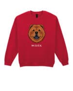 TL SWE SIM 1543 (16) Bluza bez kaptura <br>Chow Chow Personalizowana Pupil Pies