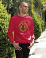 TL SWE SIM 1543 (18) Bluza bez kaptura <br>Chow Chow Personalizowana Pupil Pies