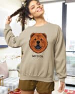 TL SWE SIM 1543 (8) Bluza bez kaptura <br>Chow Chow Personalizowana Pupil Pies