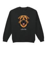 TL SWE SIM 1545 (10) Bluza bez kaptura Leonberger Personalizowana Pupil Pies
