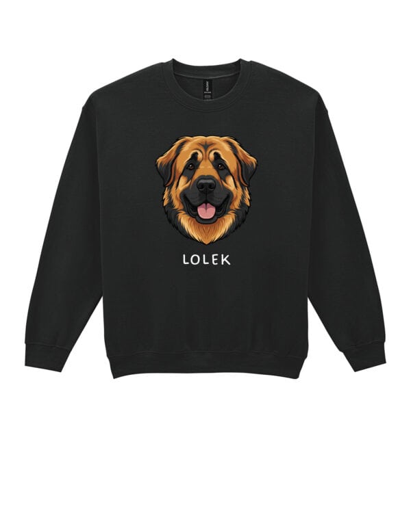 TL SWE SIM 1545 (10) Bluza bez kaptura Leonberger Personalizowana Pupil Pies