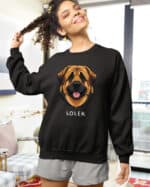 TL SWE SIM 1545 (11) Bluza bez kaptura <br>Leonberger Personalizowana Pupil Pies