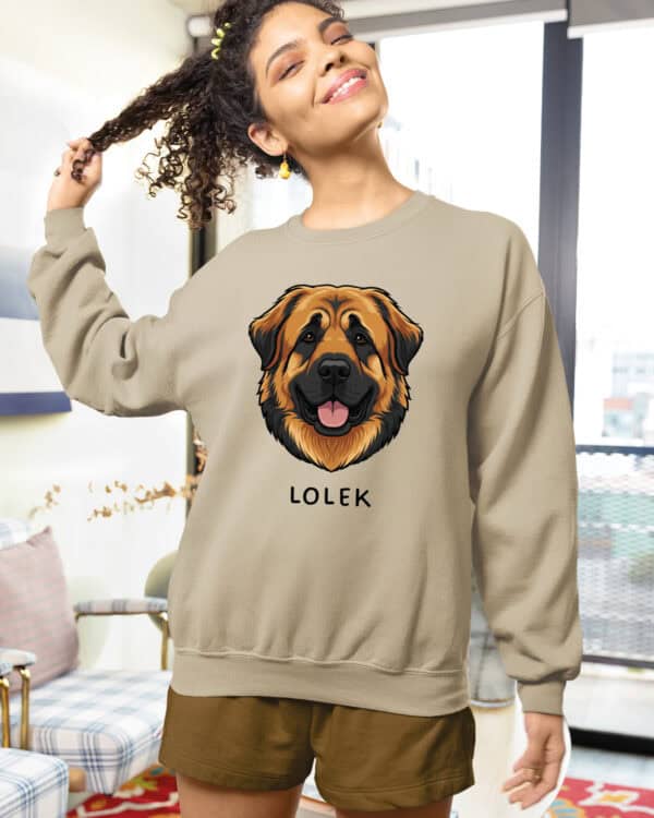 TL SWE SIM 1545 (8) Bluza bez kaptura <br>Leonberger Personalizowana Pupil Pies
