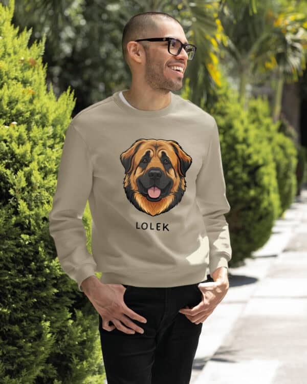 TL SWE SIM 1545 (9) Bluza bez kaptura <br>Leonberger Personalizowana Pupil Pies