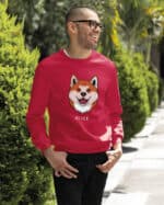 TL SWE SIM 1546 (18) Bluza bez kaptura <br>Akita Inu Personalizowana Pies Pieseł