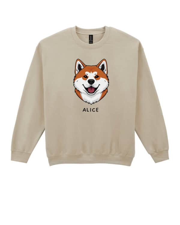 TL SWE SIM 1546 (7) Bluza bez kaptura <br>Akita Inu Personalizowana Pies Pieseł