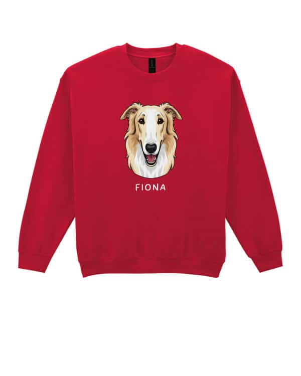 TL SWE SIM 1547 (16) Bluza bez kaptura <br>Chart rosyjski borzoj Personalizowana Pupil Pies