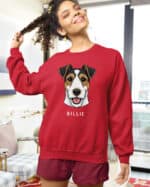 TL SWE SIM 1548 (17) Bluza bez kaptura <br>Parson Russell terrier Personalizowana Pupil Pies