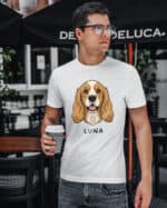 TL TS SIM 1508 (3) Koszulka Cocker Spaniel <br>Personalizowana Pupil Pies