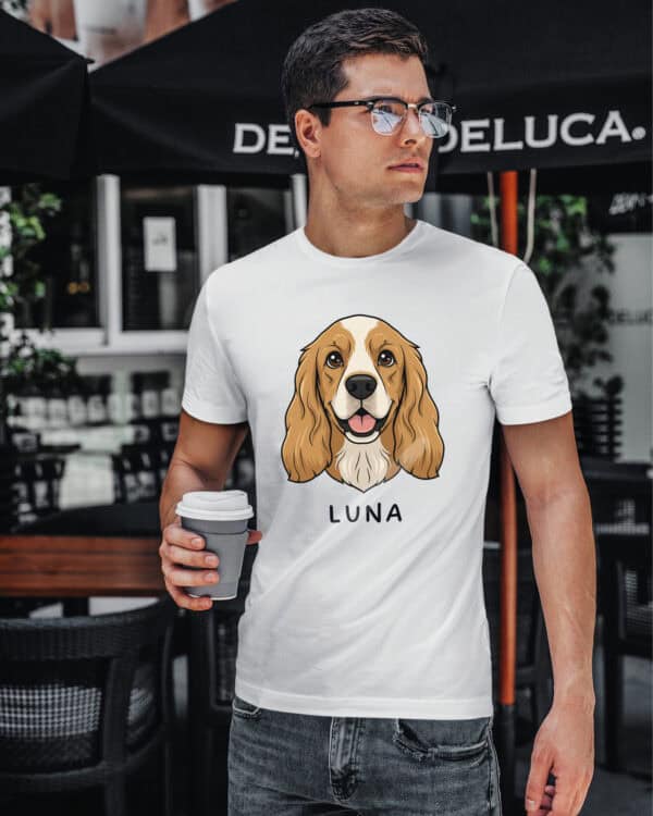 TL TS SIM 1508 (3) Koszulka Cocker Spaniel <br>Personalizowana Pupil Pies