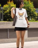 TL TS SIM 1509 (2) Koszulka Chihuahua <br>Personalizowana Pupil Pies