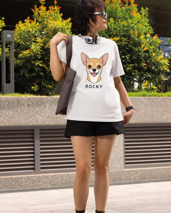 TL TS SIM 1509 (2) Koszulka Chihuahua <br>Personalizowana Pupil Pies