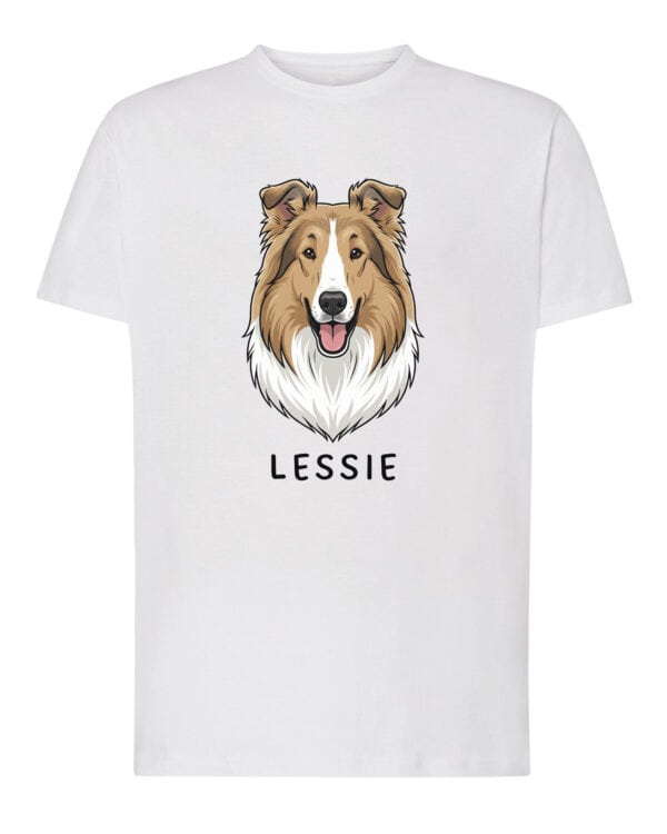 TL TS SIM 1512 (1) Koszulka Collie długowłosy <br>Personalizowana Pupil Pies