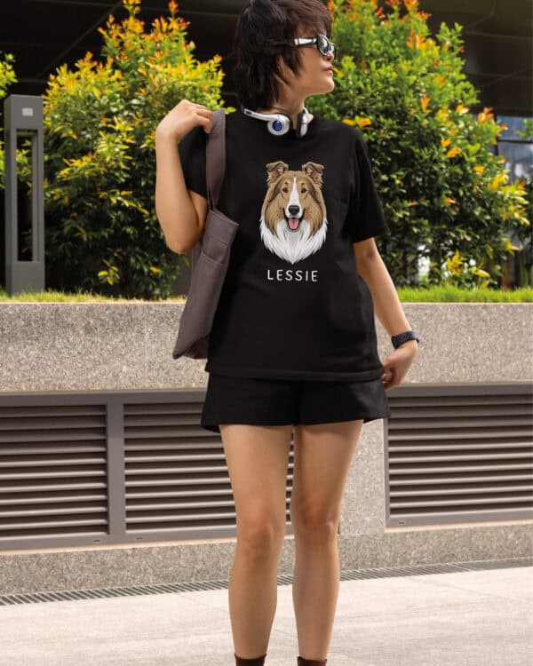 TL TS SIM 1512 (8) Koszulka Collie długowłosy <br>Personalizowana Pupil Pies