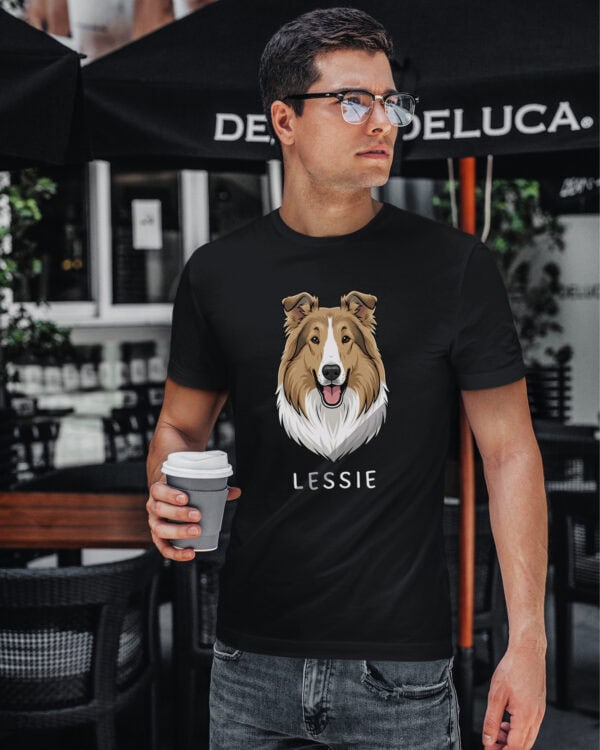 TL TS SIM 1512 (9) Koszulka Collie długowłosy <br>Personalizowana Pupil Pies