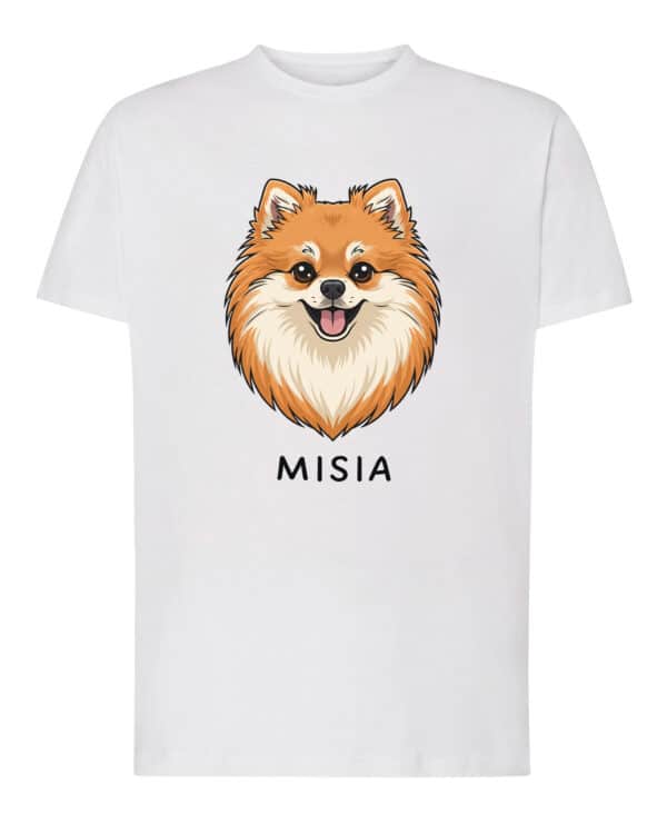 TL TS SIM 1514 (1) Koszulka Szpic miniaturowy <br>Personalizowana Pupil Pies