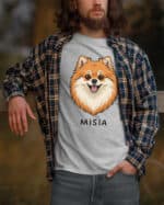 TL TS SIM 1514 (6) Koszulka Szpic miniaturowy <br>Personalizowana Pupil Pies