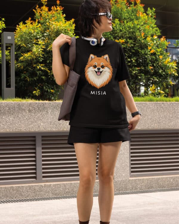 TL TS SIM 1514 (8) Koszulka Szpic miniaturowy <br>Personalizowana Pupil Pies