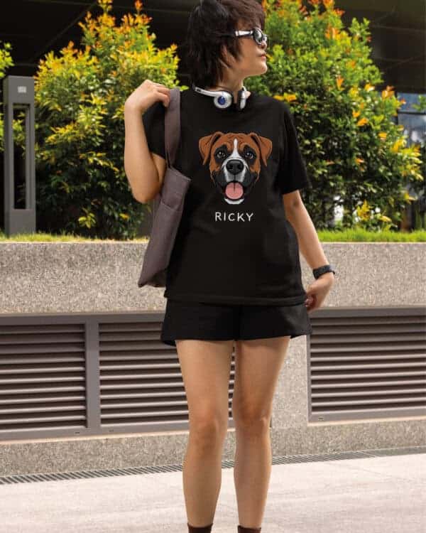 TL TS SIM 1519 (8) Koszulka Bokser <br>Personalizowana Pupil Pies