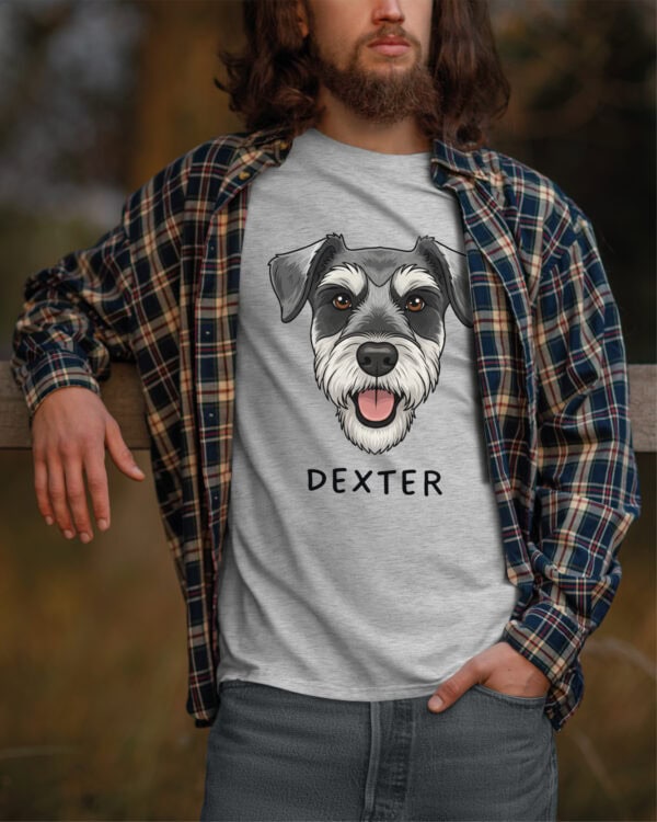 TL TS SIM 1521 (6) Koszulka Sznaucer <br>Personalizowana Pupil Pies