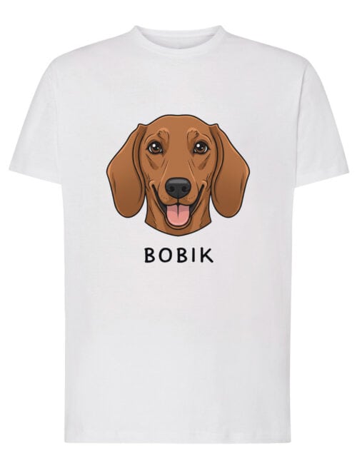 TL TS SIM 1523 (1) Koszulka Jamnik Personalizowana Pupil Pies