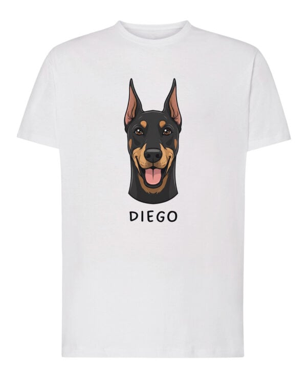 TL TS SIM 1524 (1) Koszulka Doberman Personalizowana Pupil Pies