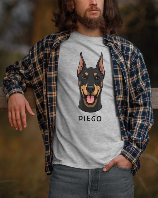 TL TS SIM 1524 (6) Koszulka Doberman <br>Personalizowana Pupil Pies