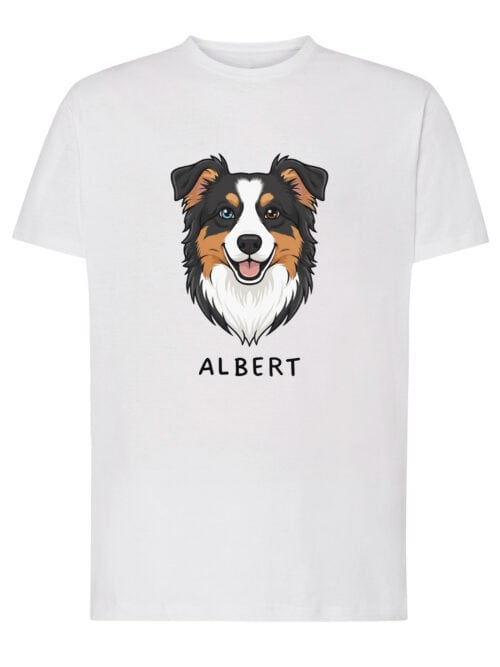 TL TS SIM 1527 (1) Koszulka Owczarek australijski Personalizowana Pupil Pies