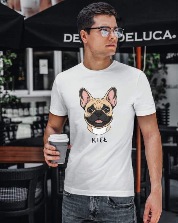 TL TS SIM 1528 (3) Koszulka Buldog francuski <br>Personalizowana Pupil Pies