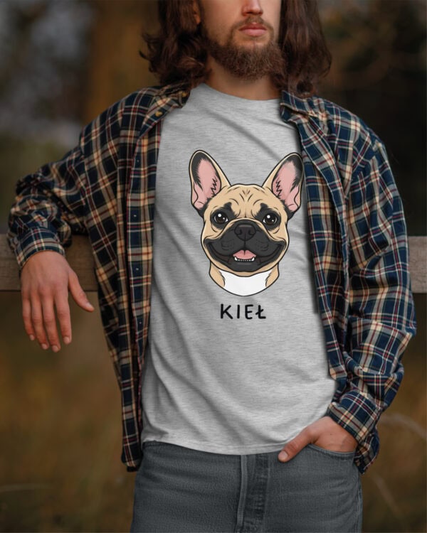 TL TS SIM 1528 (6) Koszulka Buldog francuski <br>Personalizowana Pupil Pies