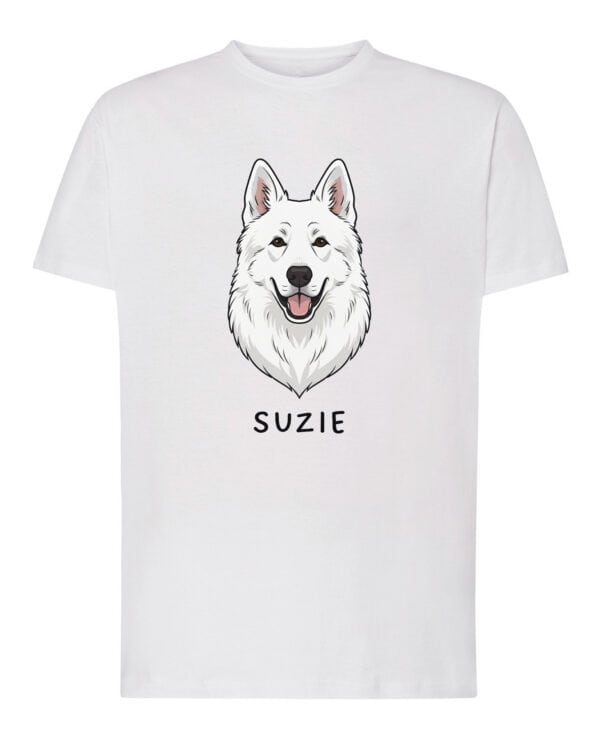 TL TS SIM 1531 (1) Koszulka Owczarek szwajcarski <br>Personalizowana Pupil Pies