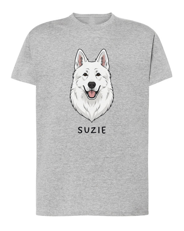 TL TS SIM 1531 (4) Koszulka Owczarek szwajcarski <br>Personalizowana Pupil Pies