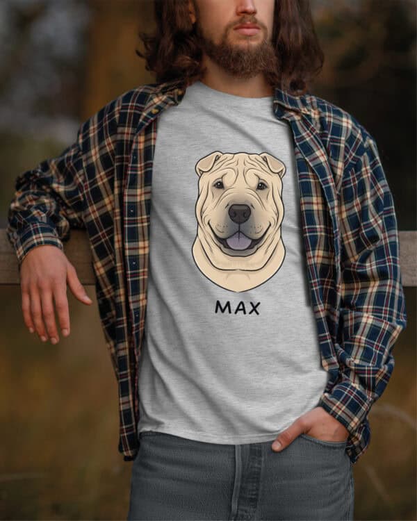 TL TS SIM 1533 (6) Koszulka Shar Pei <br>Personalizowana Pupil Pies