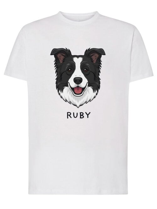TL TS SIM 1542 (1) Koszulka Border Collie Personalizowana Pupil Pies