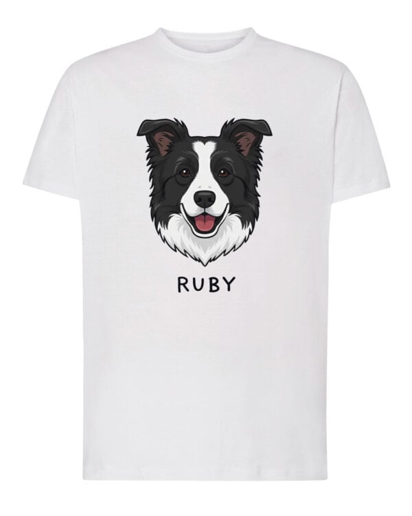 TL TS SIM 1542 (1) Koszulka Border Collie Personalizowana Pupil Pies