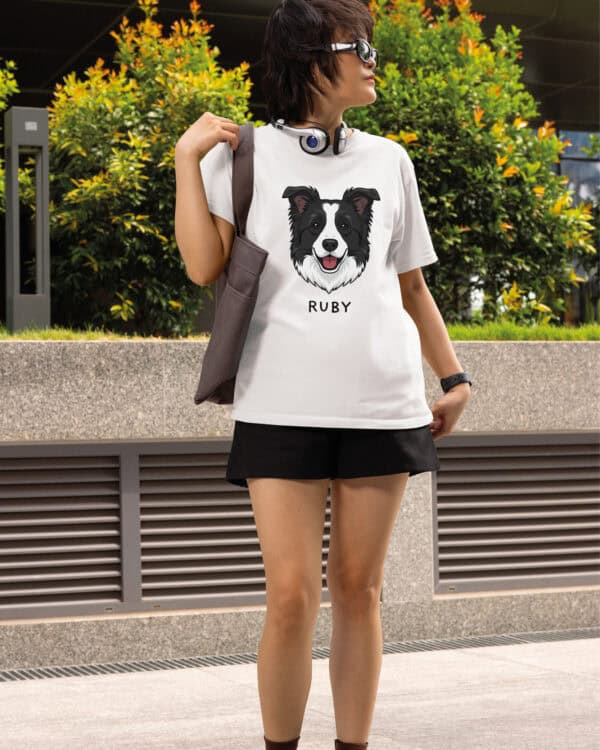 TL TS SIM 1542 (2) Koszulka Border Collie <br>Personalizowana Pupil Pies