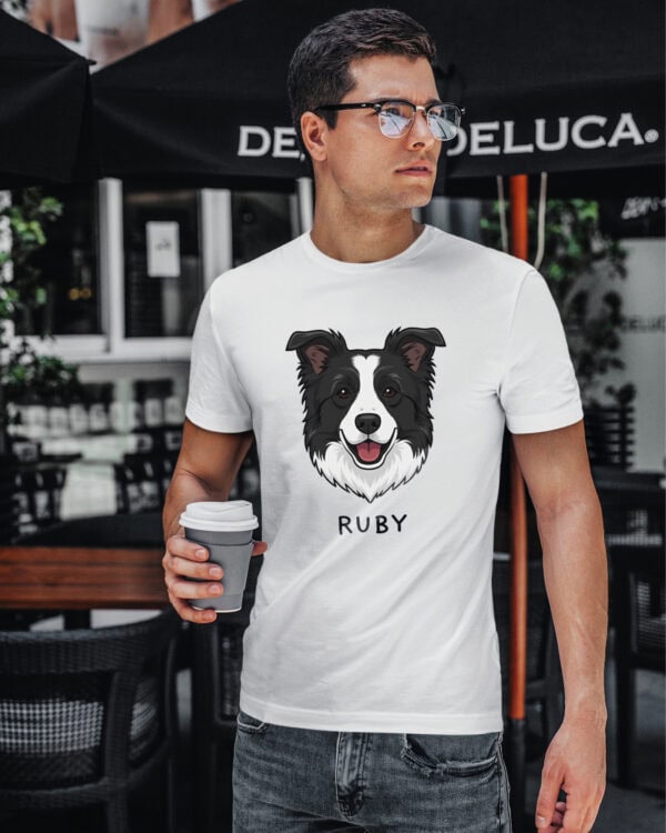 TL TS SIM 1542 (3) Koszulka Border Collie <br>Personalizowana Pupil Pies