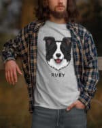 TL TS SIM 1542 (6) Koszulka Border Collie <br>Personalizowana Pupil Pies