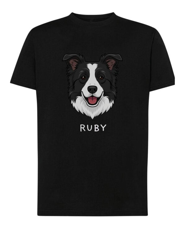 TL TS SIM 1542 (7) Koszulka Border Collie <br>Personalizowana Pupil Pies