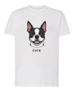 TL TS SIM 1544 (1) Koszulka Boston Terrier Personalizowana Pupil Pies