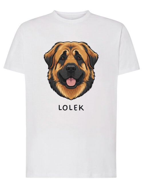 TL TS SIM 1545 (1) Koszulka Leonberger Personalizowana Pupil Pies