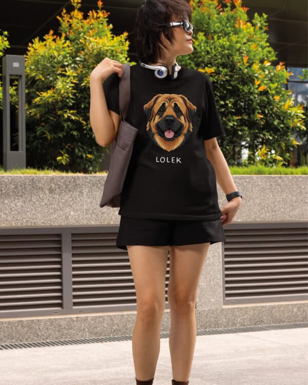 TL TS SIM 1545 (8) Koszulka Leonberger <br>Personalizowana Pupil Pies