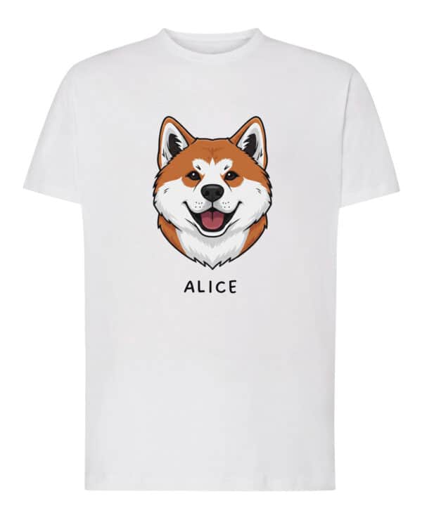 TL TS SIM 1546 (1) Koszulka Akita Inu <br>Personalizowana Pies Pieseł
