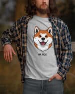 TL TS SIM 1546 (6) Koszulka Akita Inu <br>Personalizowana Pies Pieseł